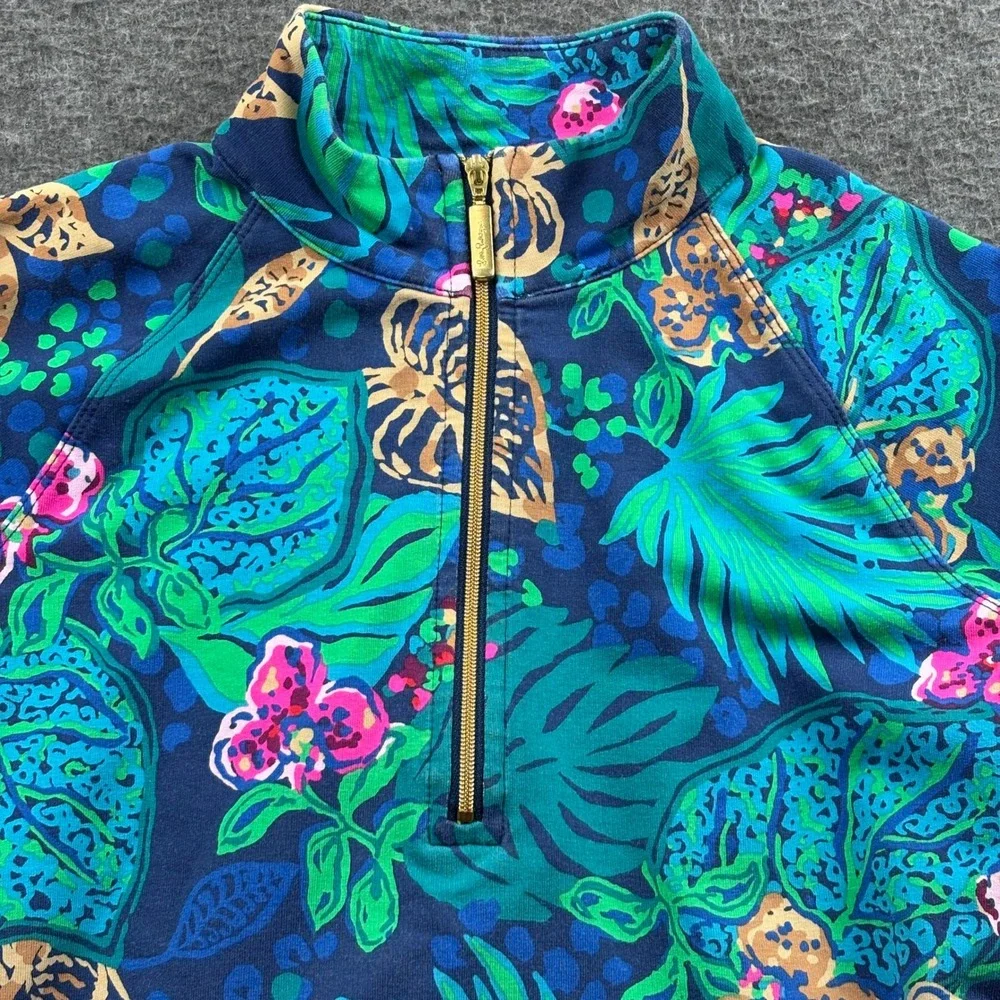 Lilly Pulitzer Life Of The Party Little Skipper Popover 1/4 Zip Girls M (6-7) - Picture 4 of 10